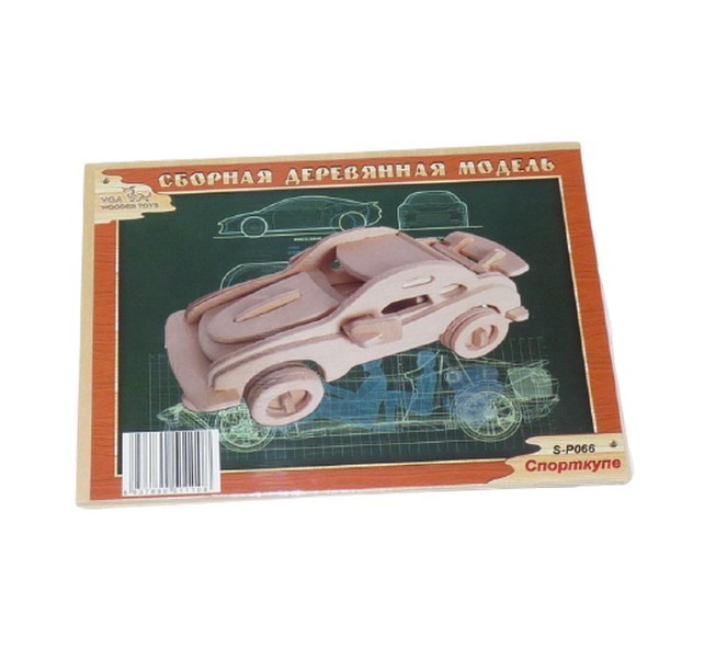 

Сборная деревянная модель Wooden Toys Спорткупе