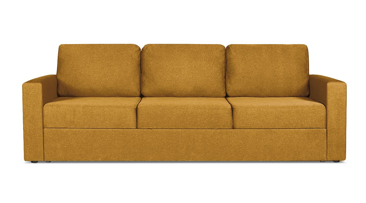 

Прямой диван-кровать AH!DIVAN Йеллинг, 235х85х75 см, горчичный рогожка, механизм дельфин, Йеллинг 235