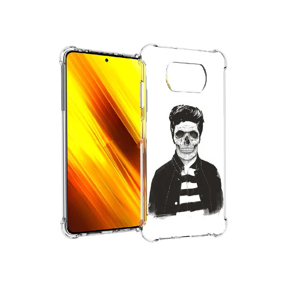 

Чехол MyPads Tocco для Xiaomi Poco X3 скелет (PT154881.262.604), Прозрачный, Tocco
