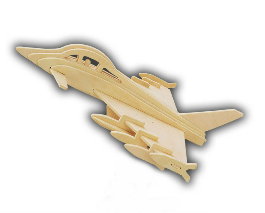 фото Сборная деревянная модель wooden toys истребитель тайфун