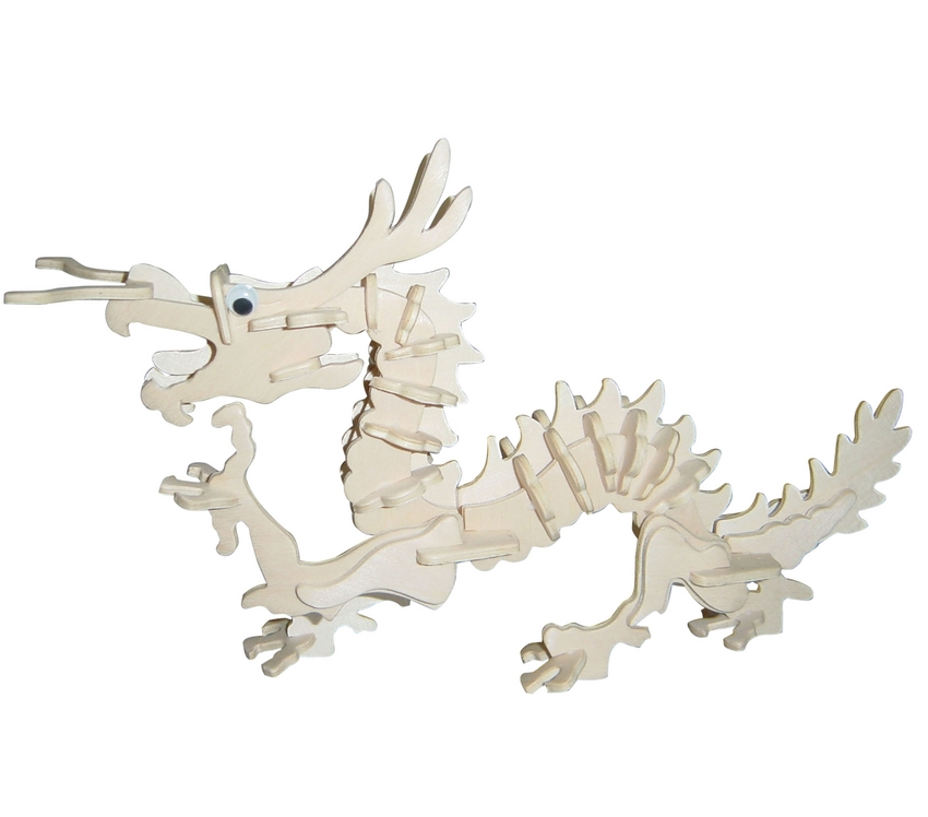 

Сборная деревянная модель Wooden Toys Дракон