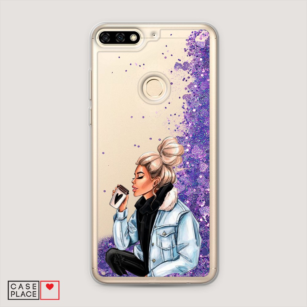

Чехол Awog на Huawei Y6 Prime 2018 "Cute girl", Разноцветный, 65792-1