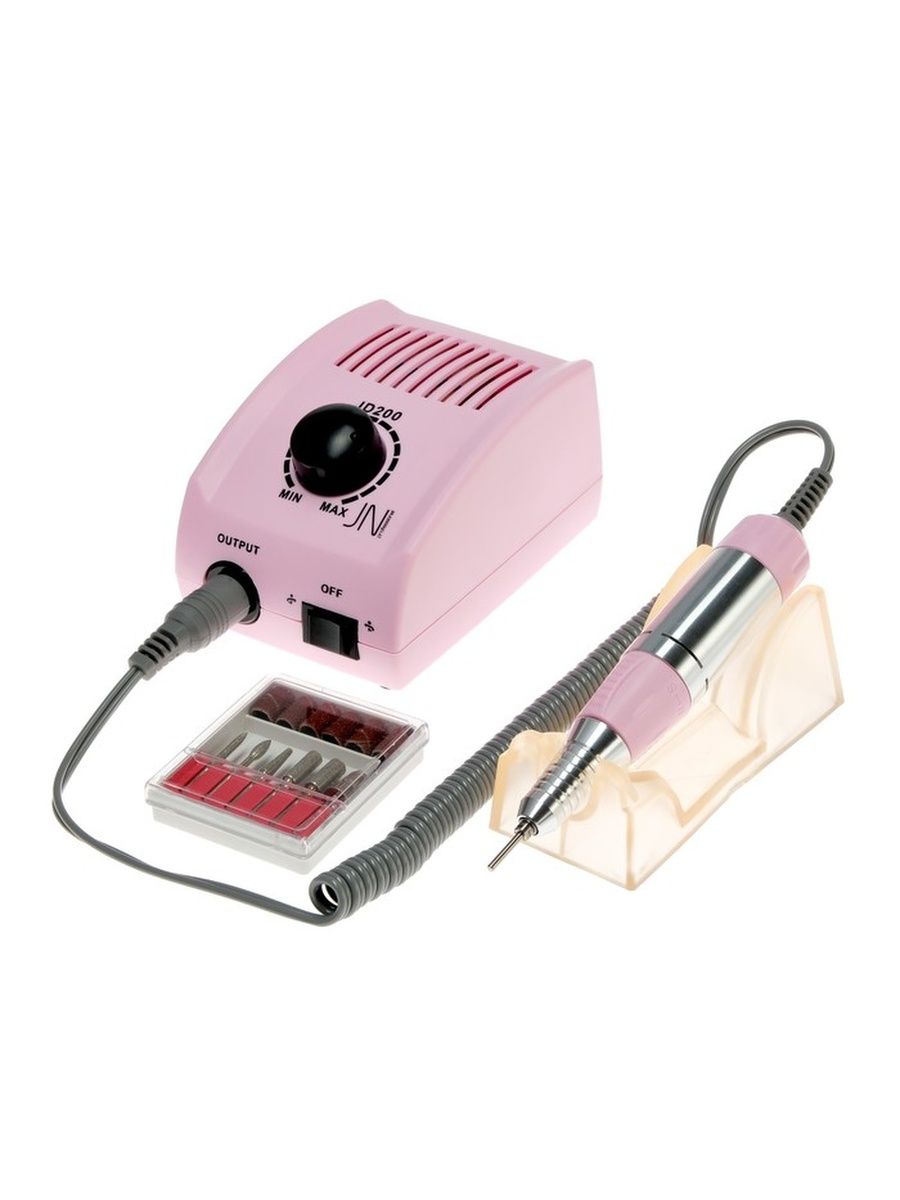Аппарат для маникюра и педикюра JessNail JD200 PRO, 30 000 об/мин, 35 Вт, розовый аппарат для маникюра luazon lmh 01 6 насадок 5 вт 3000 15000 об мин розовый