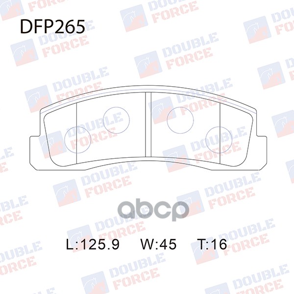 

Тормозные колодки DOUBLE FORCE дисковые DFP265