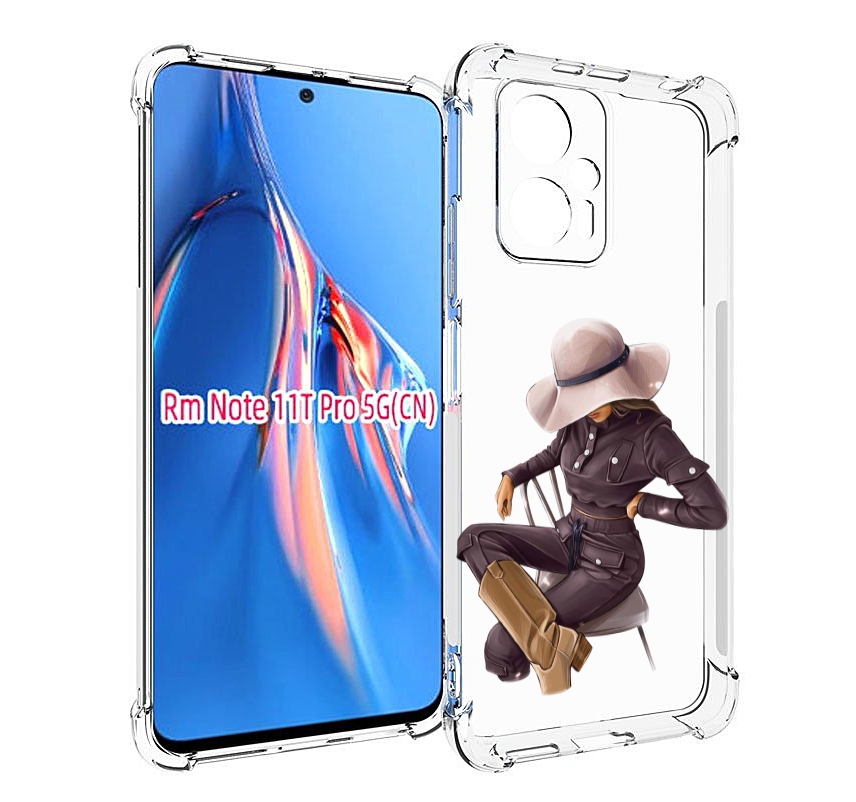 

Чехол MyPads загадочная-девушка-в-костюме женский для Xiaomi Redmi Note 11T Pro / 11T P..., Прозрачный, Tocco