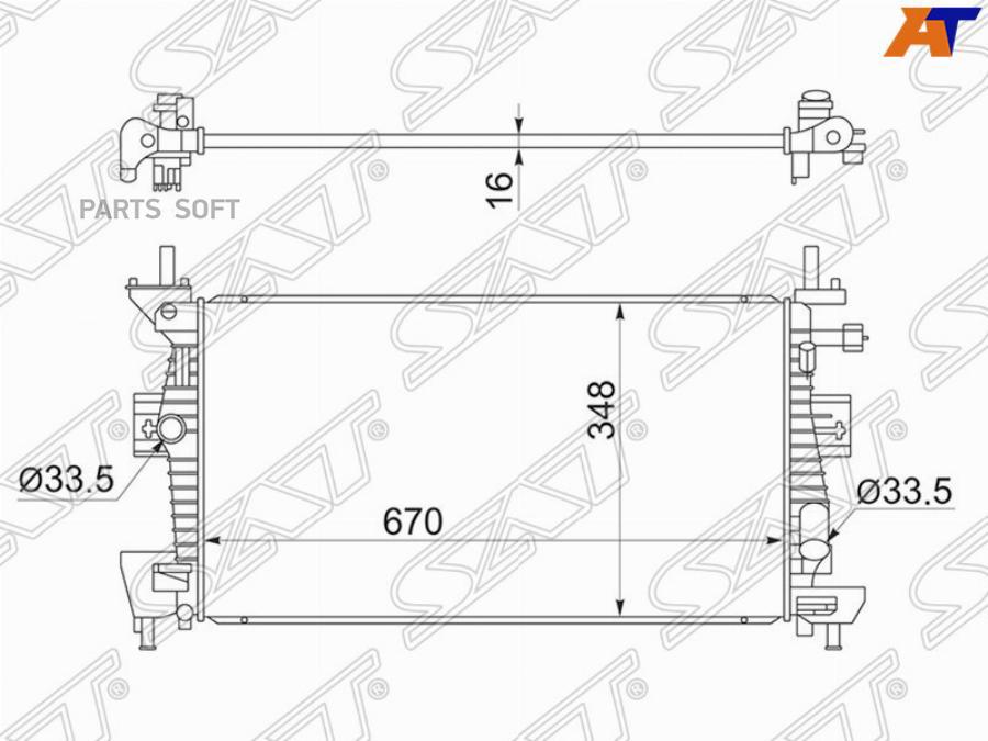 

Радиатор Ford Focus 10-19 / C-Max 10-19 Sat FD0011