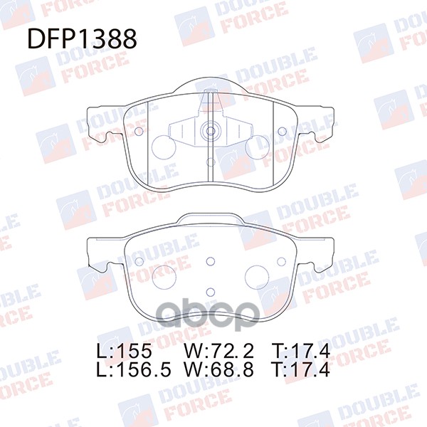 

Тормозные колодки DOUBLE FORCE дисковые DFP1388