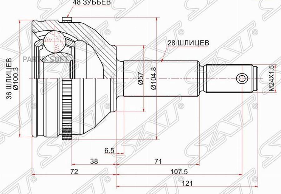 

Шрус Наружный Ford Transit Fy 00-06 Sat FD-234A