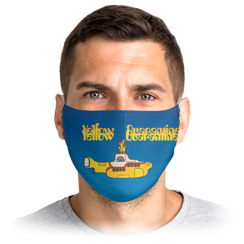 

Многоразовая маска Printio In a yellow quarantine бежевая L, In a yellow quarantine