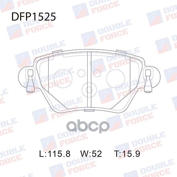 

Тормозные колодки DOUBLE FORCE дисковые DFP1525