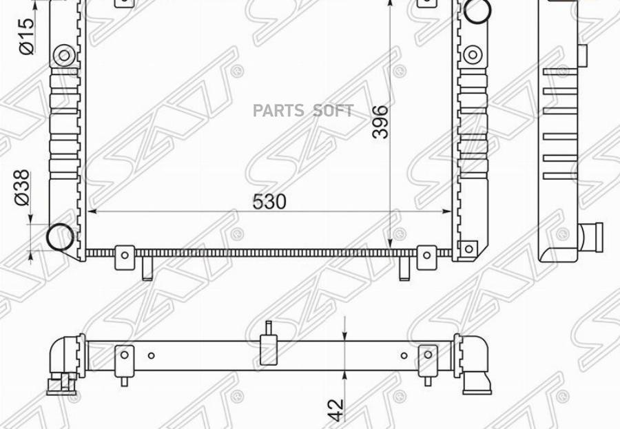 

Радиатор Газ Баргузин 96- / Валдай 96- / Газель 96- / Соболь 96- Sat GZ0002