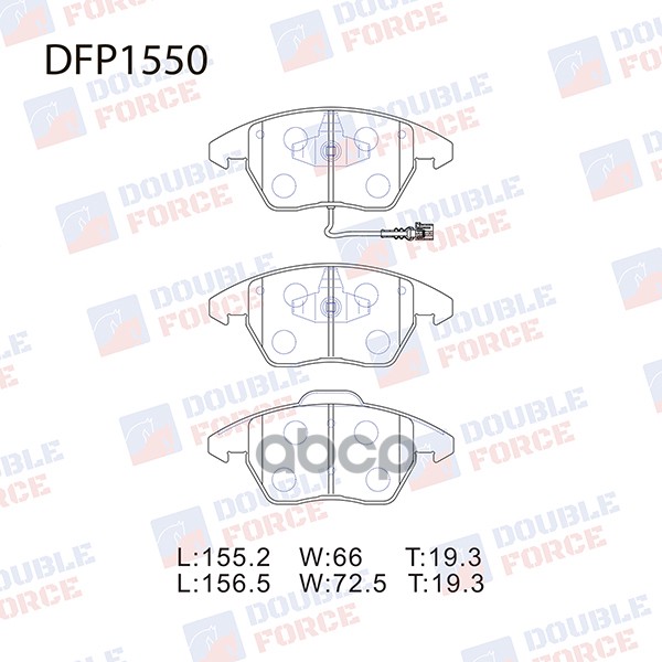 

Тормозные колодки DOUBLE FORCE дисковые DFP1550