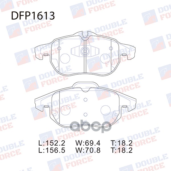 

Тормозные колодки DOUBLE FORCE дисковые DFP1613