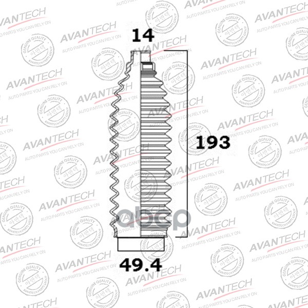 

Пыльник Рулевой Системы Avantech AVANTECH арт. BS0112
