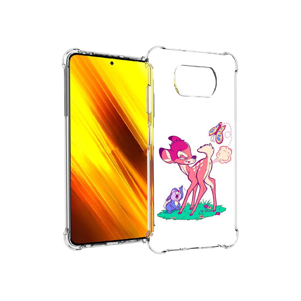 

Чехол MyPads Tocco для Xiaomi Poco X3 смешной олененок (PT154881.262.610), Прозрачный, Tocco