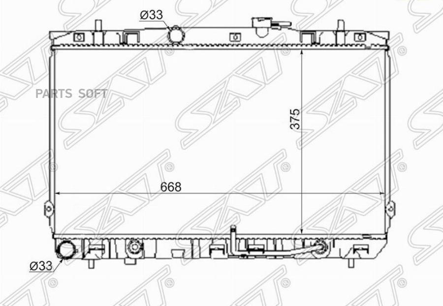 

Радиатор Hyundai Elantra 1.6/1.8/2.0/2.0d 00-/Hyundai Tiburon 1.6/2.0/2.7 02- Sat арт. HY0