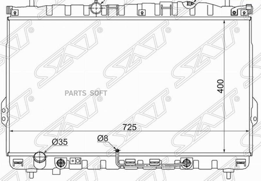 

Радиатор Hyundai Trajet 2.0/2.0d/2.7 99- Sat арт. HY0015