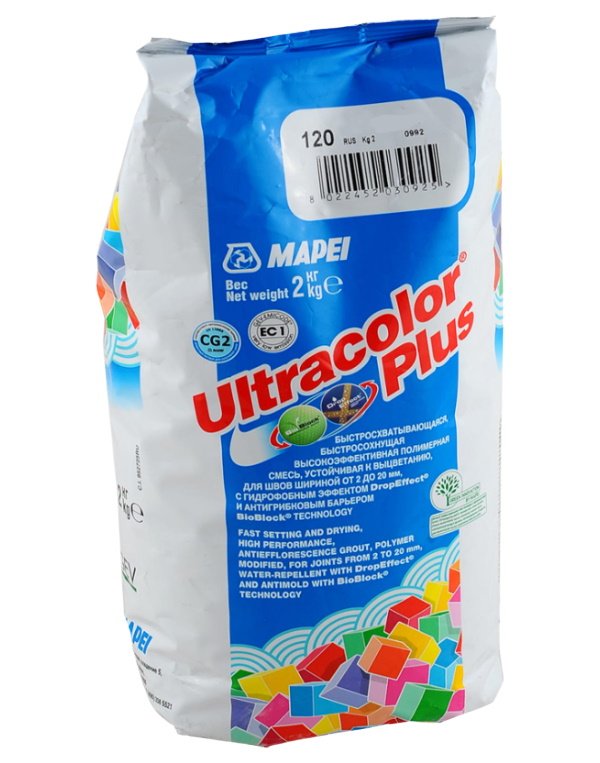 Затирка Mapei Ultracolor Plus 131 ваниль 2 кг затирка mapei ultracolor plus 258 бронзовый 2 кг