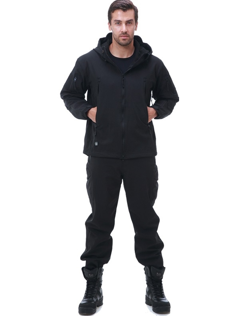 

Костюм Военторг Softshell, черный, 50 RU, 172-180, Softshell