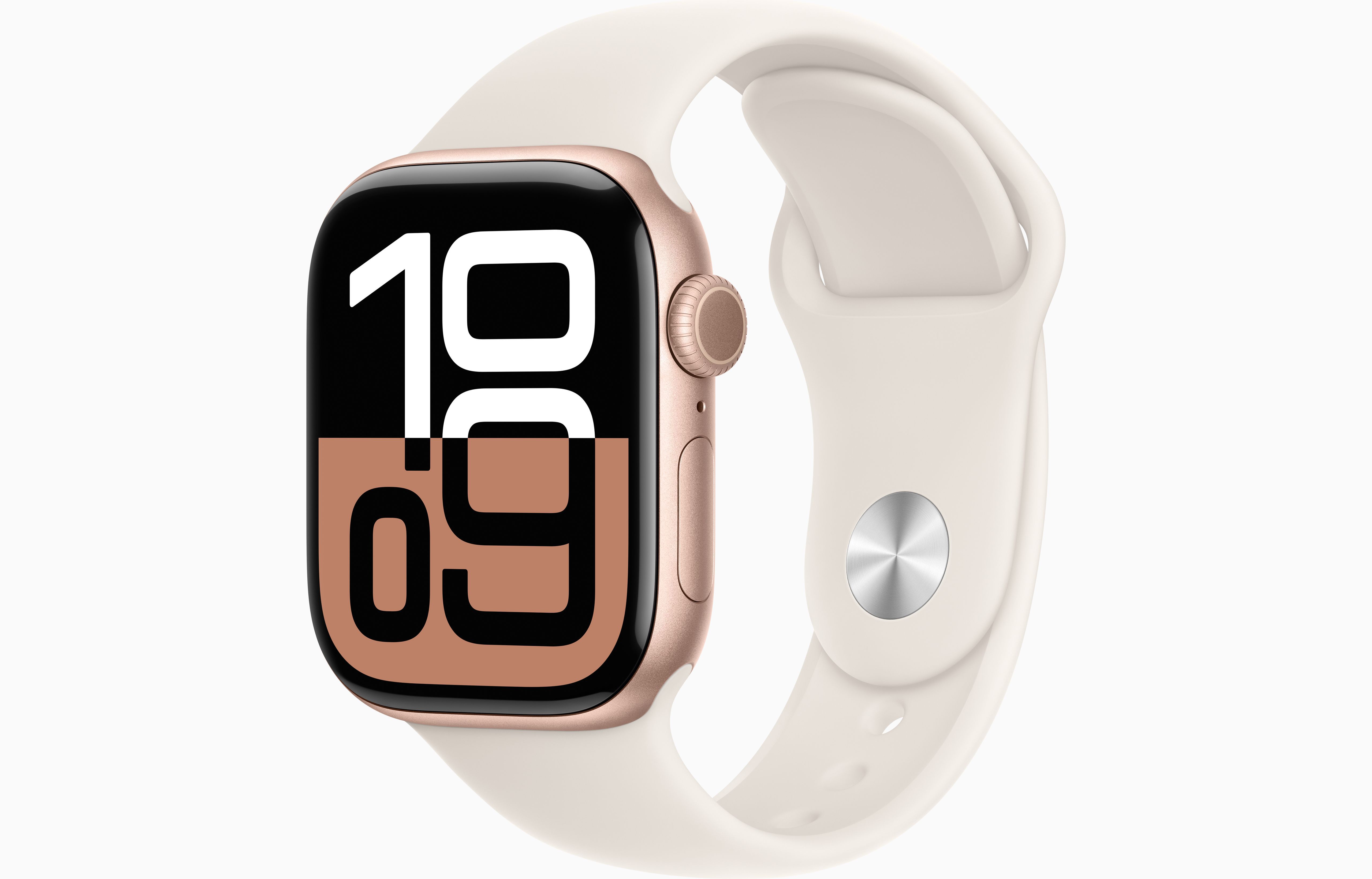 

Часы Apple Watch Series 10 Aluminium Rose Gold 42mm GPS+Cell Sport Band Starlight S/M, Watch Series 10