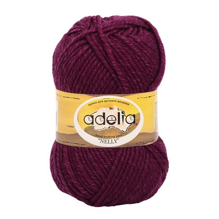 

Пряжа ADELIA NELLY 5 шт. в упак. цвет т.фиолетовый NELLY-28 100 м от