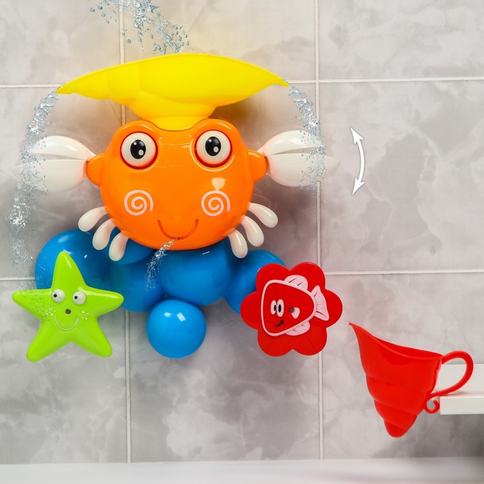 

Набор игрушек для игры в ванне «Крабик- мельница», цвет МИКС