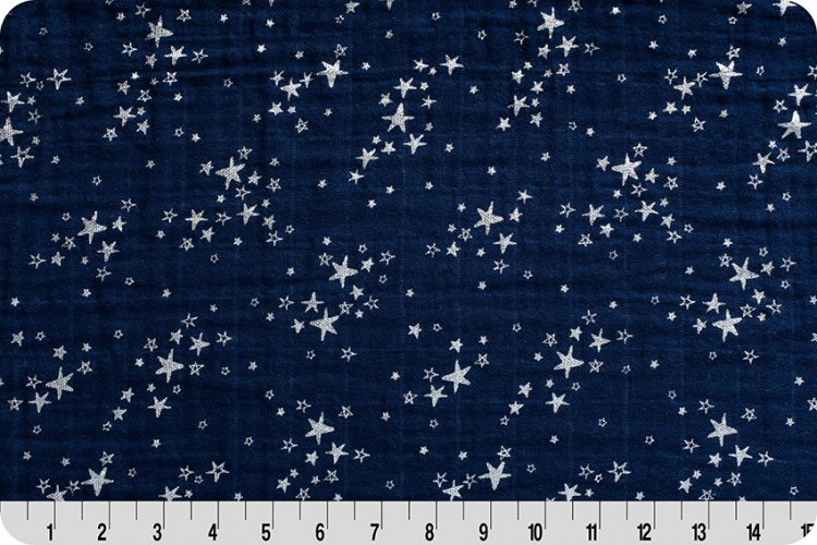 

Ткань марлевка Shannon Fabrics Embrace metallic 100х125 см, Синий, Embrace metallic, марлевка, 100х125 см, 120 г/м2, 100% хлопок