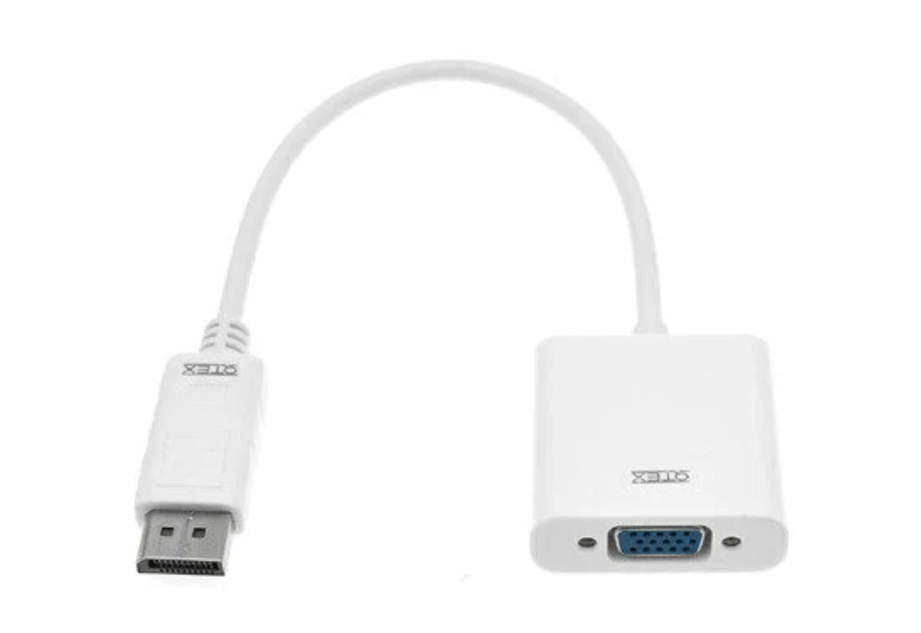 Переходник QteX DisplayPort - VGA вилка-розетка 0.3м (TC-DSP/VS-0.3) белый