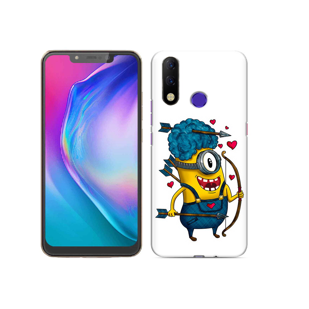 

Чехол MyPads Tocco для Tecno Spark 3 Pro Миньон купидон, Прозрачный, Tocco