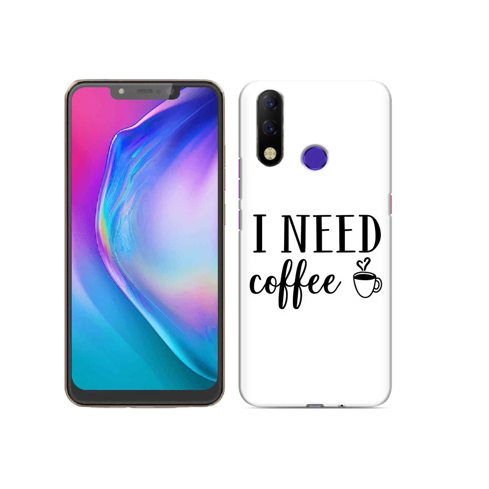 

Чехол MyPads Tocco для Tecno Spark 3 Pro Мне нужен кофе, Прозрачный, Tocco