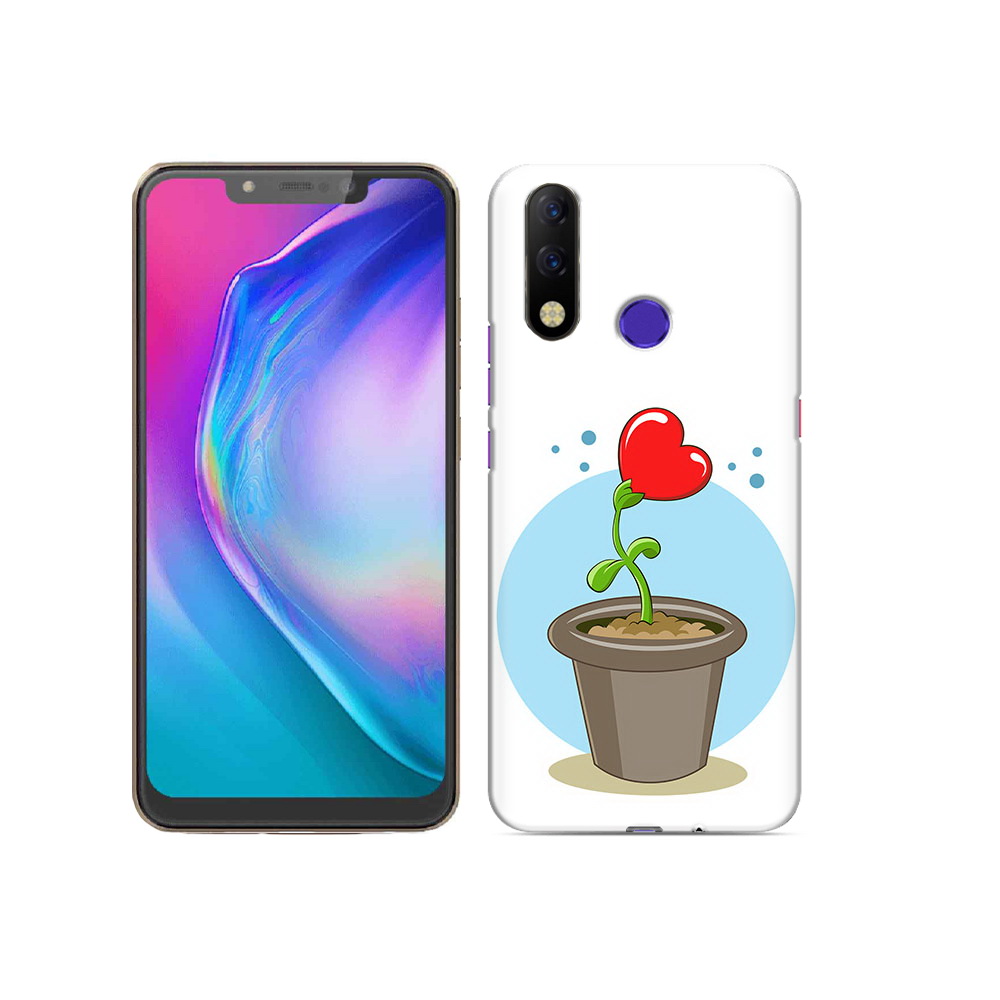 

Чехол MyPads Tocco для Tecno Spark 3 Pro Растение любви 14 февраля, Прозрачный, Tocco