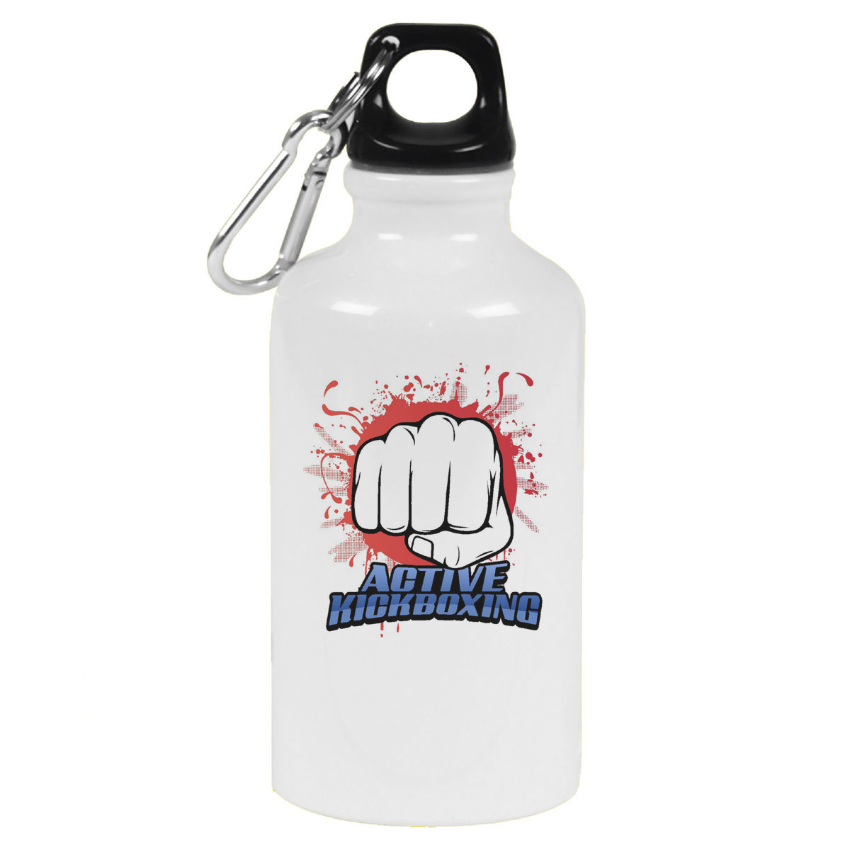 

Бутылка спортивная CoolPodarok Active kickboxing (Активный кикбоксинг), Белый