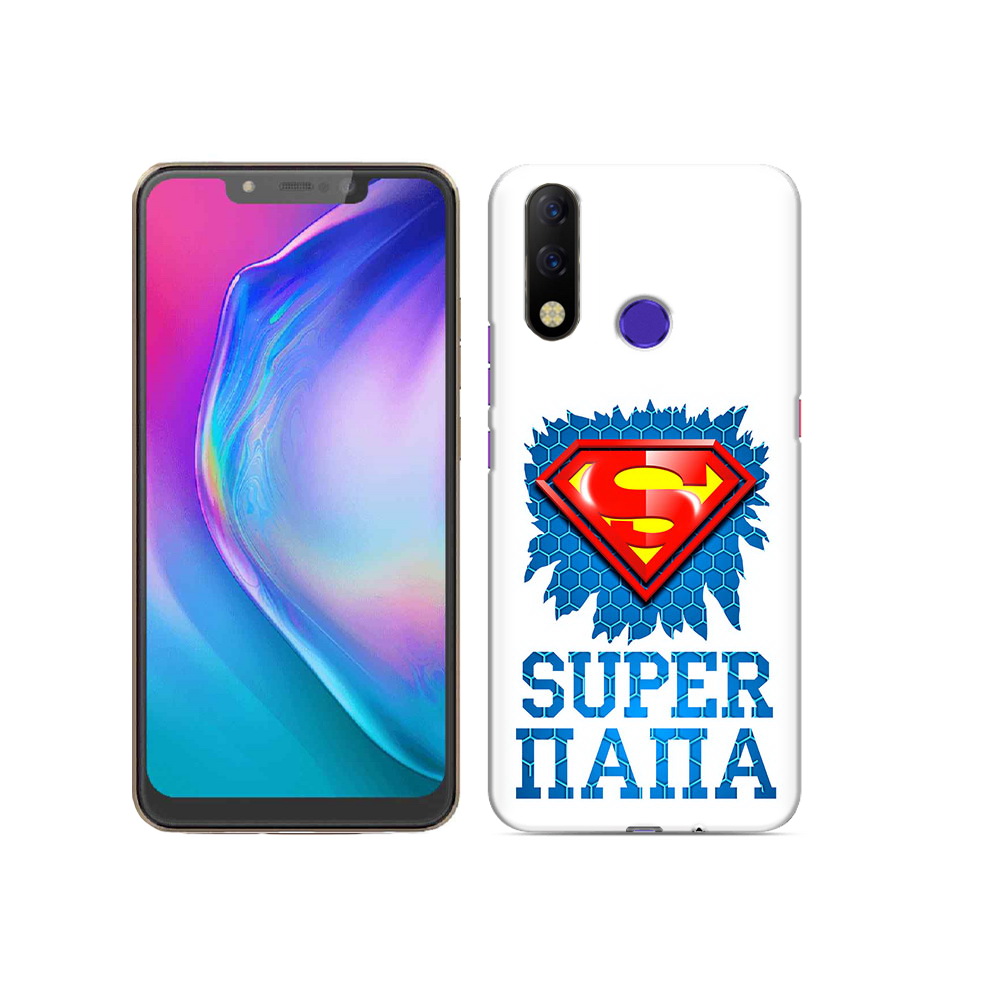 

Чехол MyPads Tocco для Tecno Spark 3 Pro Супер Папа, Прозрачный, Tocco