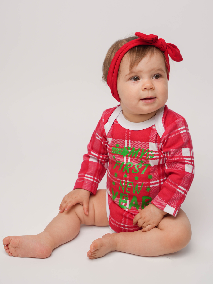 Боди детское КотМарКот 924122990, белый; красный, 80