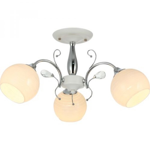 

Люстра потолочная 3*60Вт E27 MD.QH-0004-3 WH+CH белый/хром