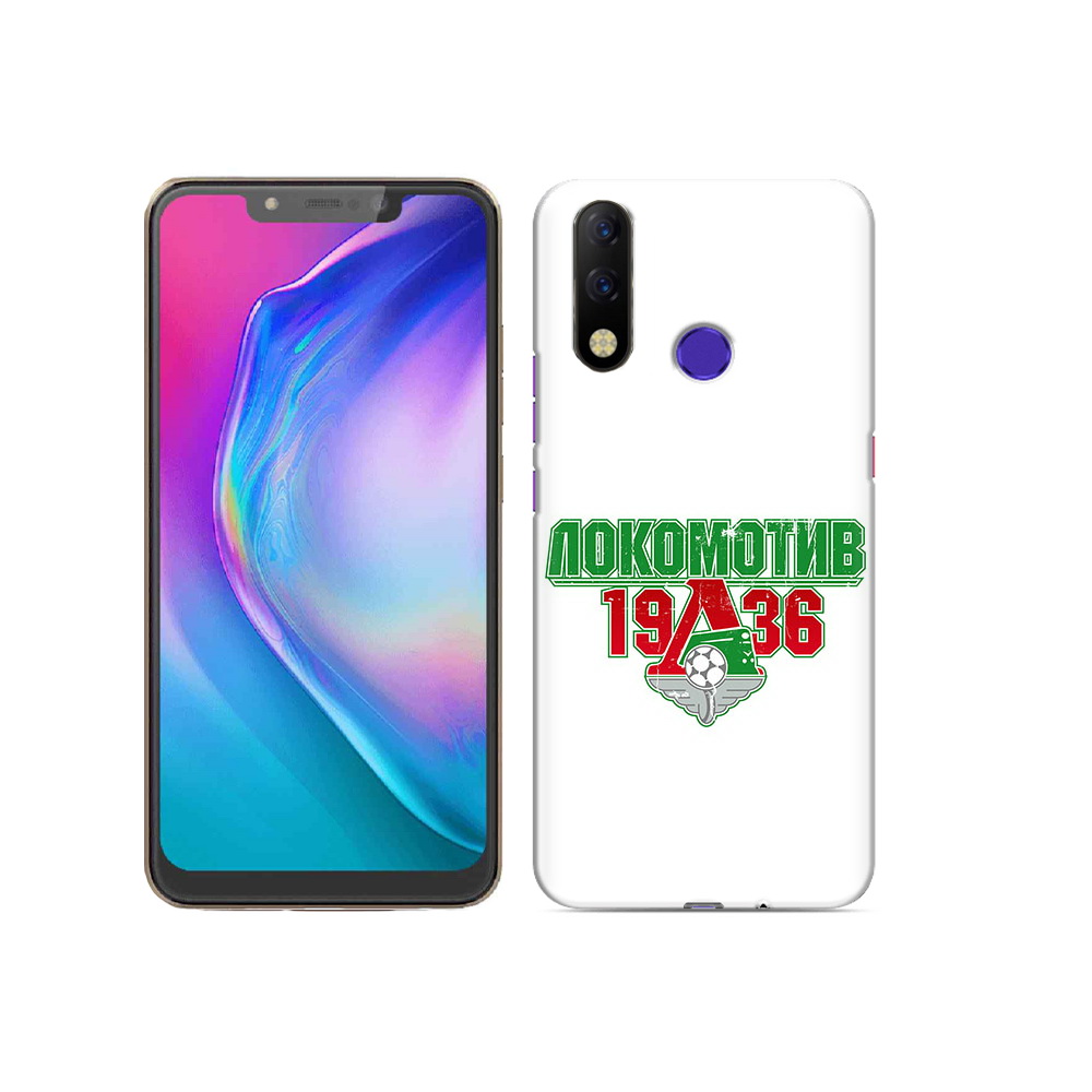 

Чехол MyPads Tocco для Tecno Spark 3 Pro ФК локомотив 1936, Прозрачный, Tocco
