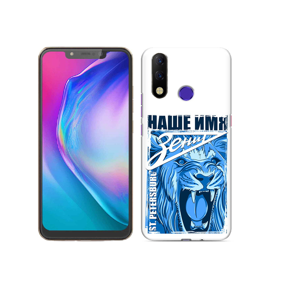 

Чехол MyPads Tocco для Tecno Spark 3 Pro ФК наше имя зенит, Прозрачный, Tocco