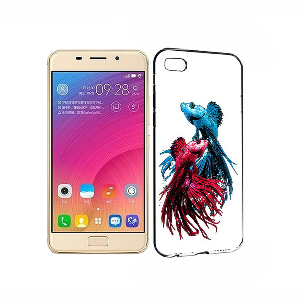 

Чехол MyPads Tocco для Asus ZenFone 3S Max рыбы петушки, Прозрачный, Tocco