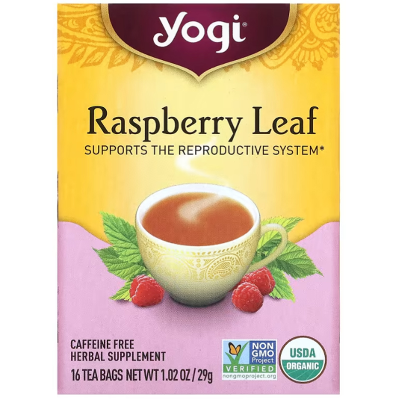 Чай в пакетиках Yogi Tea Raspberry Leaf листья органической малины для женщин 16 пакетиков