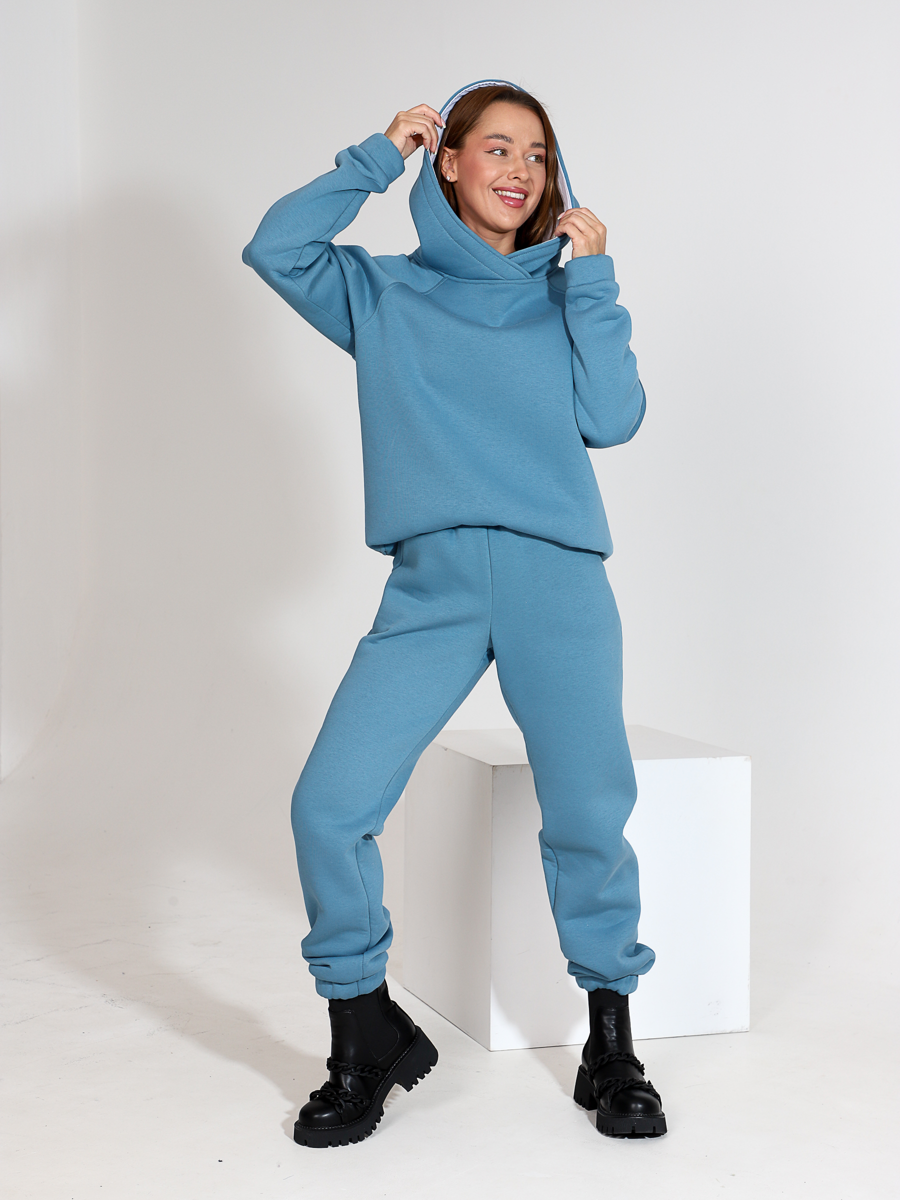 Костюм женский Хороший трикотаж ДО-56 голубой 44 RU