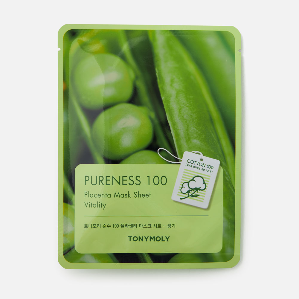 

Маска для лица TONY MOLY Pureness 100 тканевая, с плацентой 21 мл