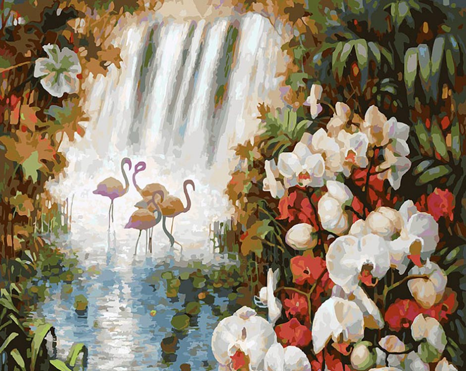 Картина по номерам Белоснежка Райский сад, 40x50