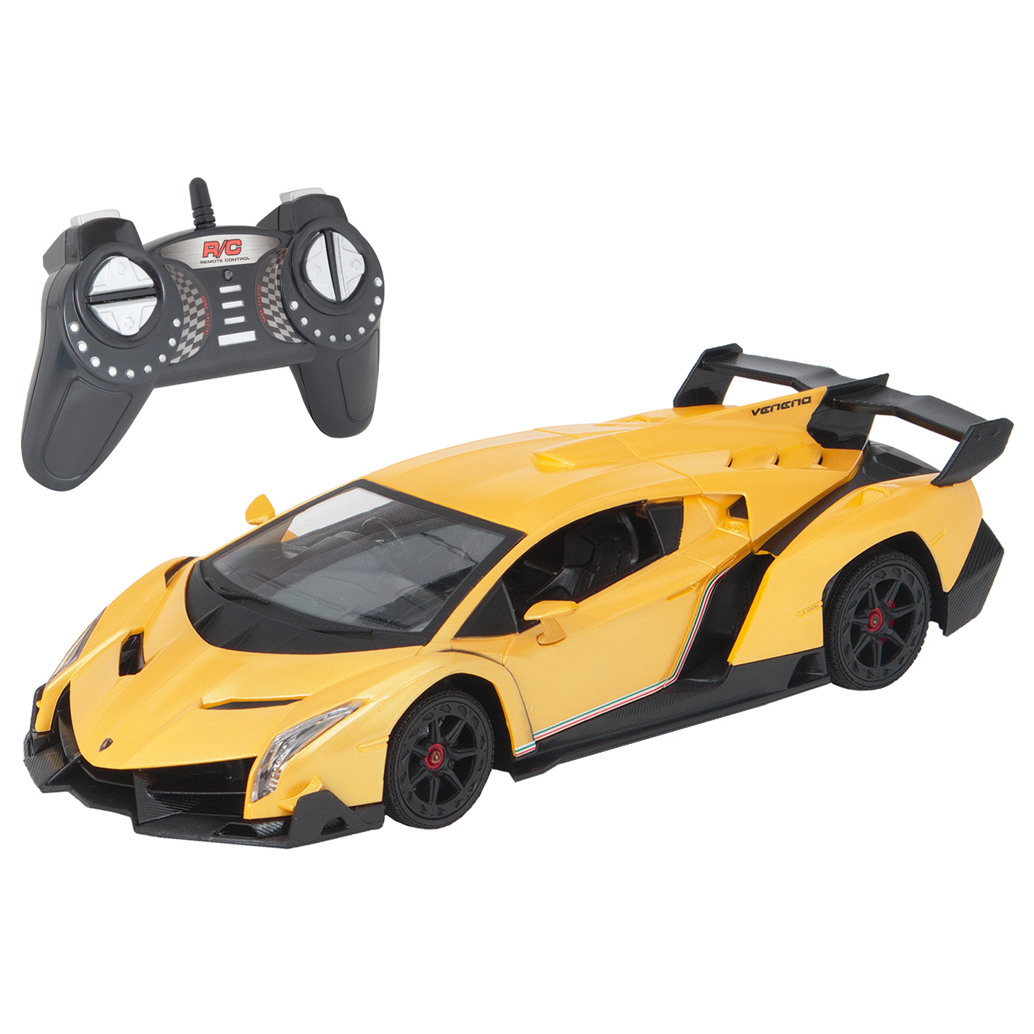

Машина на радиоуправлении Maxi Car Vip Line Lamborghini Veneno, 1:18, желтый
