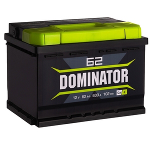 

Аккумулятор Dominator 62 Ач 630А низкий обр. пол.