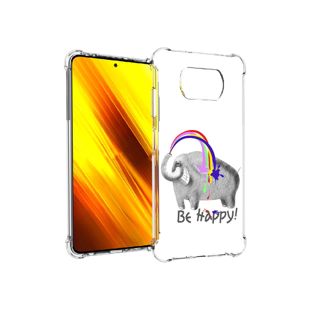 

Чехол MyPads Tocco для Xiaomi Poco X3 счастливый слон (PT154881.262.632), Прозрачный, Tocco