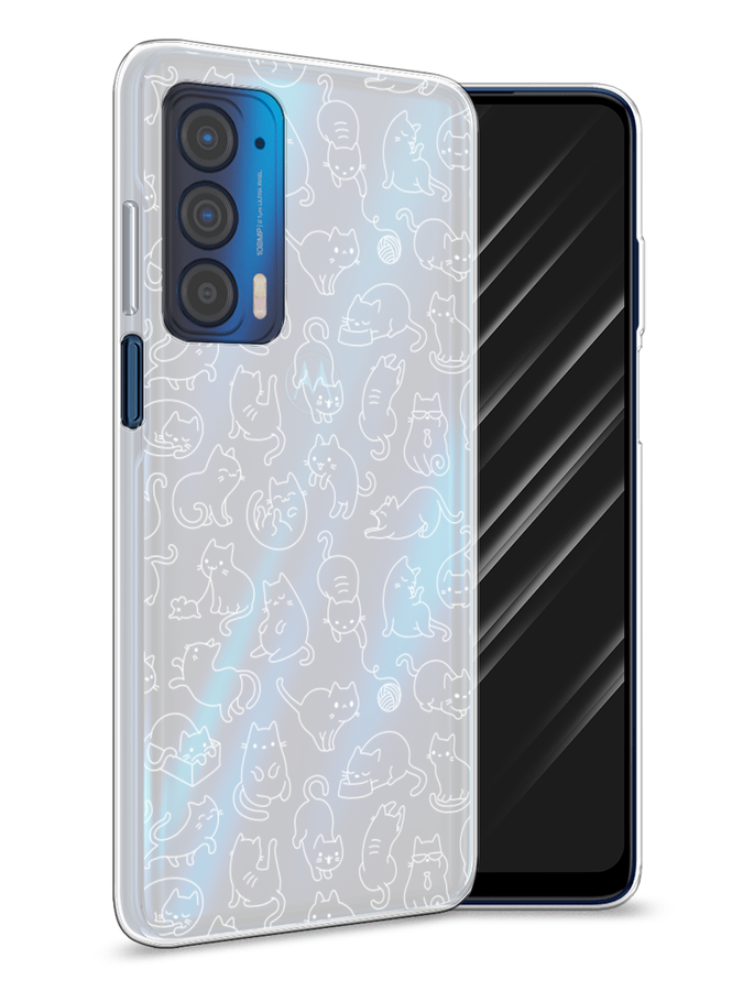 

Чехол Awog на Motorola Edge (2021) "Шкодливые котики", Разноцветный, 242950-2