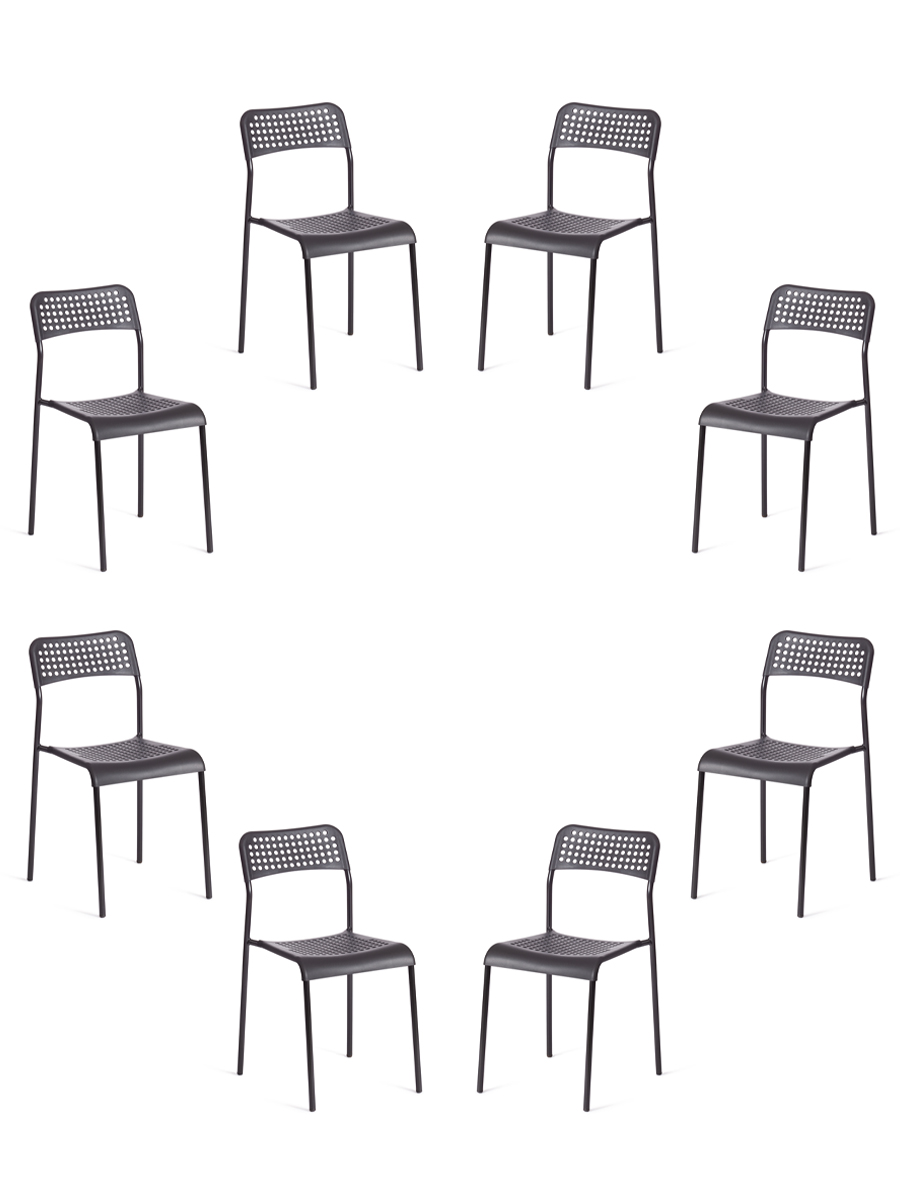 

Стулья для кухни пластиковые со спинкой садовые на балкон уличные Tetchair ADDE, ADDE