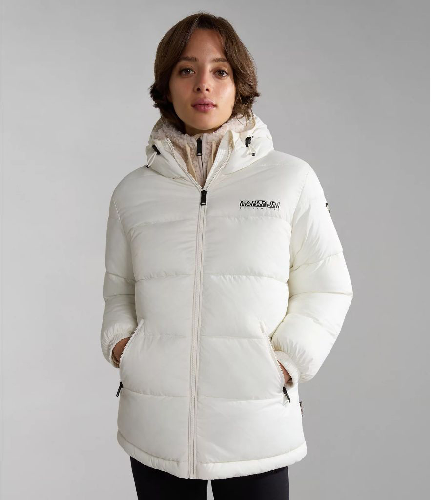 Куртка женская Napapijri A-BOX MED N1A WHITE WHISPER белая M