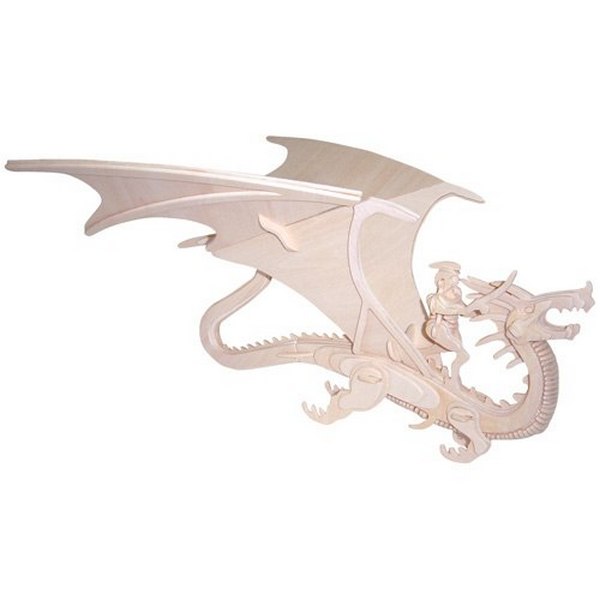 

Сборная деревянная модель Wooden Toys Дракон и всадник