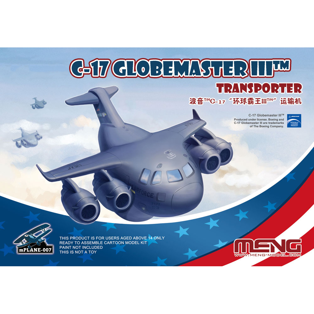фото Тяжелый транспортный самолет сша c-17 globemaster iii meng mplane-007 meng model